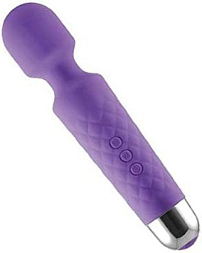 Wand Massager, Magic Masajeador Eléctrico de Masaje Corporal Inalámbrica, Impermeable y Recargable, Alivio Mágico para el Estrés & Dolor Muscular para Mujer (Púrpura)
