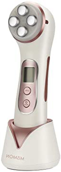 Facial Aparato Radiofrecuencia, Aparato Facial Ultrasonido, 5 Modos de Terapia de luz LED, Antiarrugas, Anti-envejecimiento, Rejuvenecimiento, Limpieza Profunda, Cuidado Facial, Buen Regalo de Damas