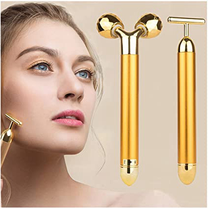 2-EN-1 Masajeador Facial 24k Golden