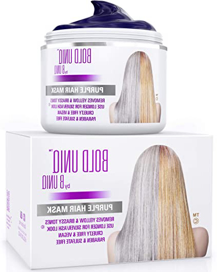 Mascarilla de Pelo Morado-Matizador para Cabello Rubio y Gris - para Tintes Color Platino, Blanco y Gris - Acondicionador y Reparación de Cabello Seco, Dañado y Decolorado - Sin Sulfatos - 200ml