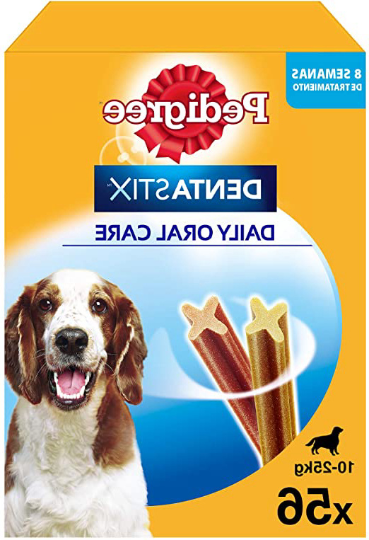 Pedigree Pack de 56 Dentastix de uso diario para la limpieza dental de perros medianos (Pack de 1)