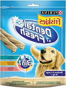 Purina Friskies Dental Fresh golosina dental para Perro Mediano y Grande 6 x 180 g