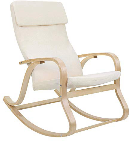 







SONGMICS Mecedora, Sillón de Madera de Abedul y Algodón, Carga máxima de 120 kg, Beige LYY30M






