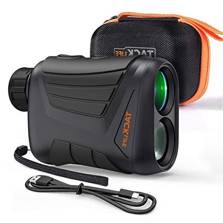 TACKLIFE Telémetro de Golf 800m/875yd, Telémetro Laser de Aumento de 7x24 mm, con Pin/Range/Speed/Scanning Model, Carga USB, Bolsa de Protectora, para Golf, Caza, Senderismo - MLR01