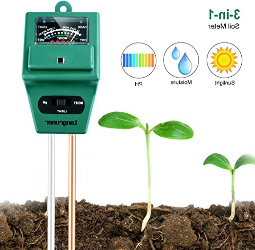 Longruner Medidor de Humedad del Suelo,Monitor de Agua del Suelo,Hidrómetro para Jardín,Granja,Plantas de Césped, Interior,Al Aire Libre(No Necesita batería) LKP02 (LKP03)