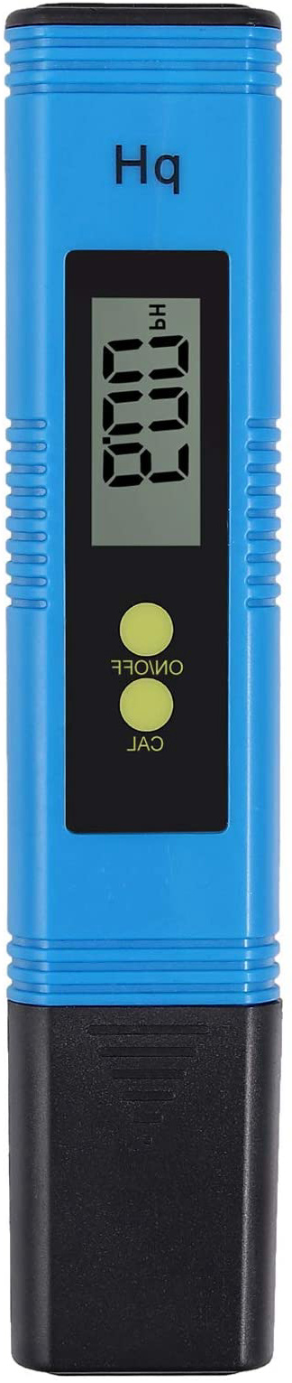 Medidor PH Digital para Agua Rango 0.00-14.00 Tester PH con Función de Calibración Automatica con Baterías para Acuario Piscinas Estanque SPA Hidrocultivo Acuático-Azul