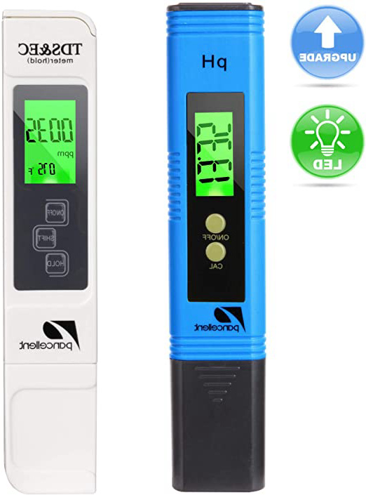 Medidor de prueba de calidad del agua Pancellent TDS pH EC Temperatura 4 en 1 conjunto (azul)