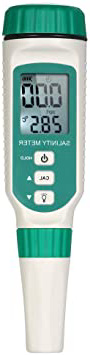 Medidor de Salinidad del Agua y Termometro para piscina digital,tester Sal Contenido,Temperatura,Salinómetro Detector con luz de fondo