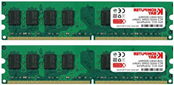 Komputerbay KB 4GB - Memoria RAM (DDR2, 800 MHz, 4 GB, 2 x 2 GB, 240-pin), Verde