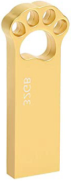 Pendrive 32GB, Metal Memoria USB 32 GB Mini Pen Drive USB 2.0 Memoria Flash 32GB para Computadoras, Tabletas Almacenamiento de Datos Externo (Oro)