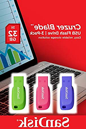 SanDisk Cruzer Blade- Memoria USB 2.0, Pack 3 Unidades de Colores, 32GB