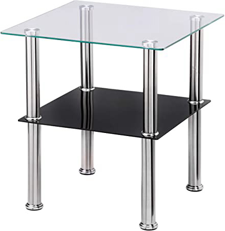 Haku Möbel mesa auxiliar, vidrio,