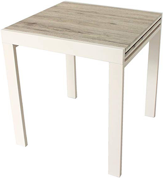 YELLOO Mod. SANREMO Mesa Bar Cocina 70x70 Extensible 70x140 cm Beige Sanremo