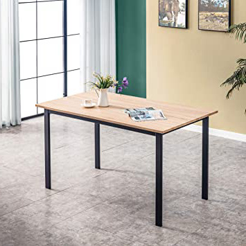 Mc Haus Mesa Rectangular Kenia Negro diseño Moderno Salon Comedor 140x80x77cm, Madera