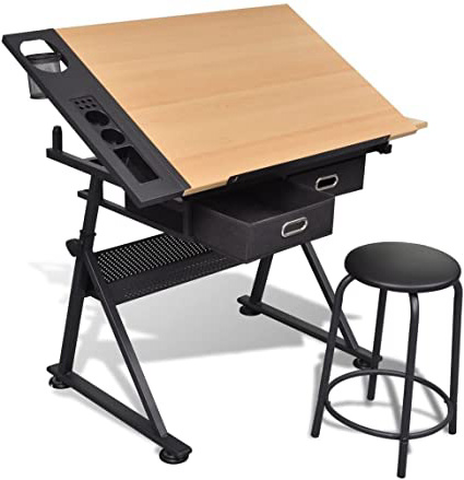 vidaXL Mesa con Tablero Inclinable