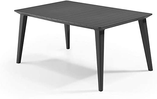 Keter - Mesa de comedor exterior Lima de hasta 6 plazas, Color grafito
