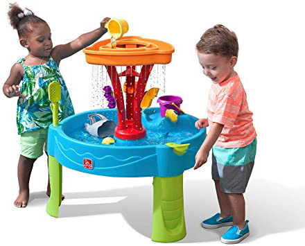 Step 2 COS1185713 Summer Seaside Duchas Splash Play Mesa de Agua con 12 Accesorios, Nailon/A