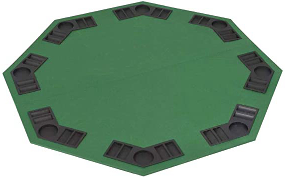 Ciaf Tablero de Poker Plegable para 8 Jugadores Octogonal Color Verde