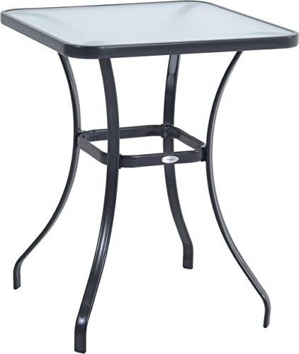 Outsunny Mesa Auxiliar de Cristal