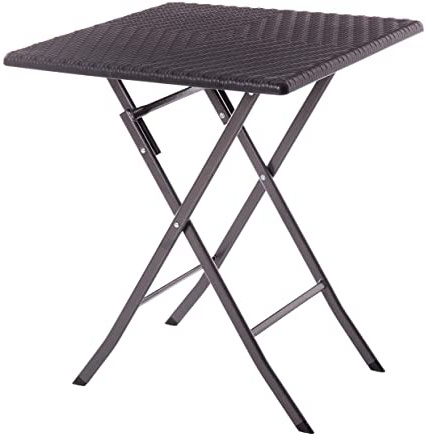 Mesa de jardín Plegable Negra