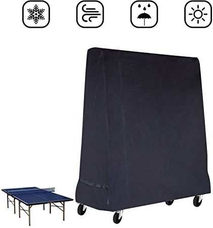 Mutsitaz Funda Protectora para Mesa de Ping-Pong Impermeable Resistente al Polvo Anti-UV Protección Oxford 165 x 70 x 185 cm