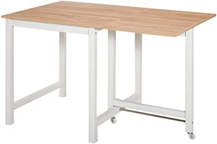 HOMCOM Mesa de Comedor Plegable