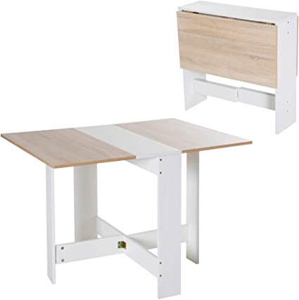 HOMCOM Mesa de Comedor Plegable