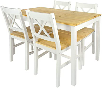 Merkell Conjunto Mesa de Pino
