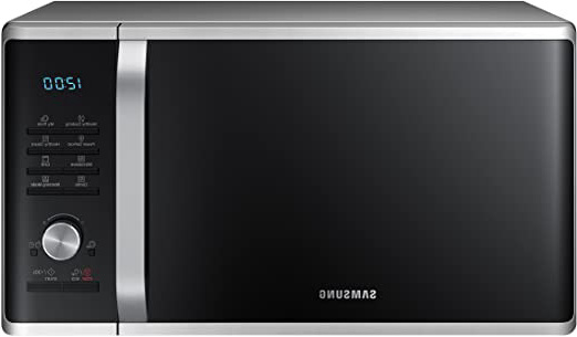 Samsung MG28J5255US/EC Microondas con Grill, 28 Litros de Capacidad, Potencia 1000W/1500W, Interior Cerámico Enamel, incluye Bol de Cristal, Color Negro y Gris