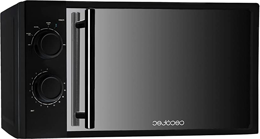 Cecotec AllBlack - Microondas, Capacidad de 20l, 700 W de Potencia, 6 Niveles Funcionamiento, Temporizador 30 min, Modo Descongelar, Color Negro