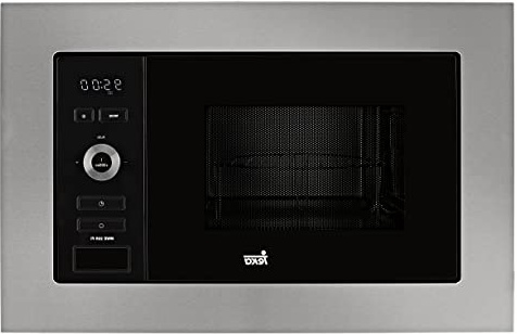 Teka Integración | Modelo MWE 225 FI | Microondas con Grill |Capacidad de 20 litros | 5 Niveles de Potencia | 800 W | Color: Acero Inoxidable y Cristal, 1250, Gris y negro