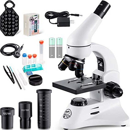 Microscopio Óptico 80X-2000X, Cuerpo Metálico,