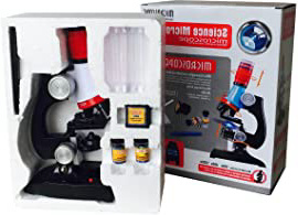 Microscopios Infantiles, Microscopios Juguete 1200x 400x 100x, Microscopio de plástico, Pequeños Microscopio de la Ciencia para Estudiantes Niños 3 4 5 6 7 8