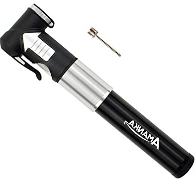 AMANKA Mini Bomba de Aire para Bicicleta, 160 PSI Alta Presión Compacta Aluminio Inflador Compatible con los Presta y Schrader,para Carretera, Montaña, BMX, Cyclocross y Bicicletas Híbridas