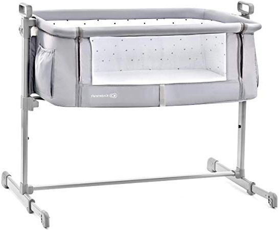 Kinderkraft Cuna Colecho 2 en 1 NESTE, Ajustable, Plegado Fácil, Gris Mezcla
