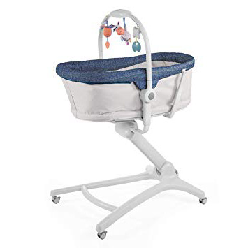 Chicco Baby Hug 4en1 - Sistema multifunción: moisés, hamaca, trona y silla, regulable en altura, color azul (Spectrum)