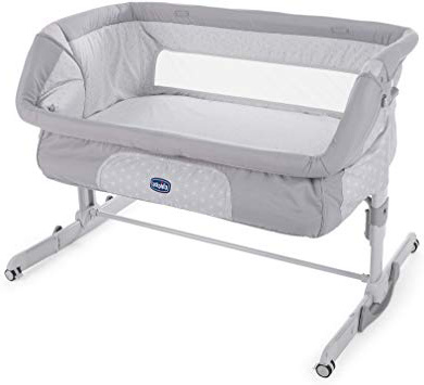 Chicco Next2Me Dream - Cuna de colecho con anclaje a cama, balancín y 11 alturas, Gris (Luna)