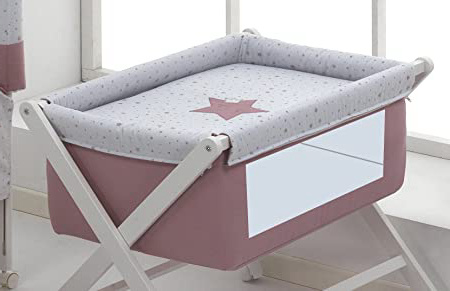 MINICUNA TIJERA ACOLCHADA CON VENTANA ESTRELLA DORMILONA MALVA