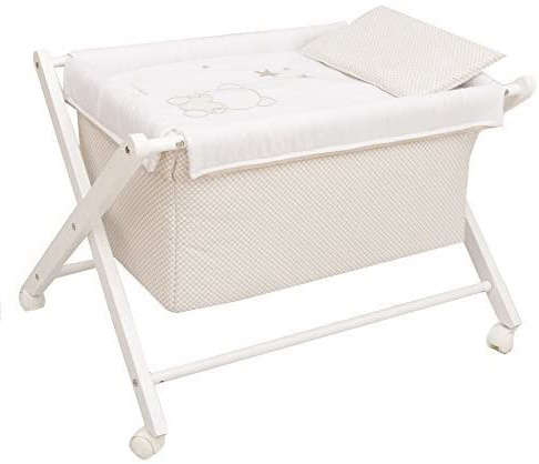 Vestidura Minicuna Tijeras mibebestore Blanco/Beige (No Incluye Estructura)