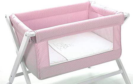 VESTIDURA PARA MINICUNA CON VENTANA ANIMALITOS ROSA