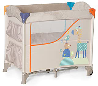Hauck Sleep N Care - Minicuna, medidas 87 x 56 x 78 cm, cuna de viaje, incluido colchon base, con bolsas de almacenaje, plegado y transporte fácil, incluido bolso transporte, beige
