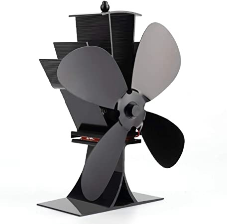Locisne Funcionamiento silencioso Mini 4 cuchillas Chimenea de calor Estufa de ventilador Ventilador Estufas de chimenea Medio ambiente Ecológico Circulación de calor para chimenea Estufas de leña