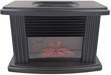 Dynamicoz Mini Chimenea Eléctrica Banco Calentador Quemador De Leña Efecto De Llama Estufa Eléctrica Calentador 1000W Chimenea Independiente