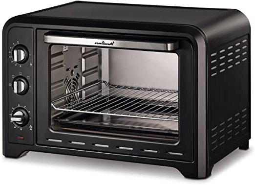 Moulinex Optimo OX484810 - Horno de Conveccción 39 L, 6 Modos de Cocción con Termostato de hasta 240º y Temporizador hasta 120 Minutos, Bandeja de Horneado y Rejillas Reversibles, Diseño Compacto