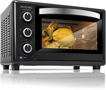 Cecotec Bake&Toast 650 Gyro - Horno Conveccion Sobremesa, capacidad de 30 litros, 1500 W, 5 Modos, Temperatura hasta 230ºC y Tiempo hasta 60 Minutos