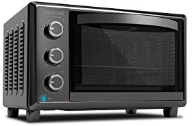 Cecotec Horno Conveccion Sobremesa Bake&Toast 570. Capacidad de 26 litros, 1500 W, 6 Modos, Piedra Especial para cocinar Pizza, Temperatura hasta 230ºC y Tiempo hasta 60 Minutos, Negro