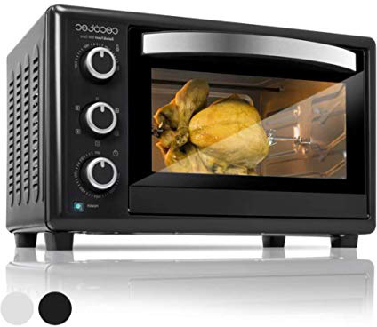 Cecotec Horno Conveccion Sobremesa Bake&Toast 650 Gyro. Capacidad de 30 litros, 1500 W, 5 Modos, Temperatura hasta 230ºC y Tiempo hasta 60 Minutos, Incluye Accesorio Rustidor con pinzas