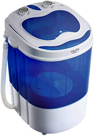 Adler ad 8051 - Lavadora (Portátil, Carga superior, Azul, Blanco, Giratorio, Arriba, 3 kg) 360x370x530 cm