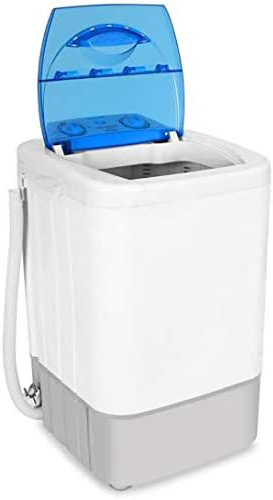 Oneconcept SG002 Camp Edition - Mini-Lavadora, Capacidad de 2,8 kg, Potencia de 250 W, Programador para lavado, Bajo Consumo energético y de Agua, Lavadora para Camping, Ideal para Estudiantes, Blanco