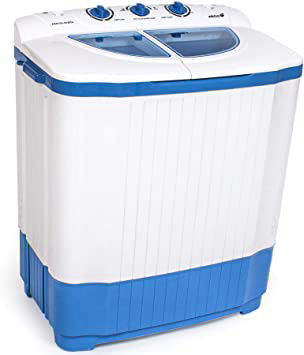 TecTake Combinación Mini Lavadora portátil (Capacidad 4,5kg) + Secadora centrifugadora de 3,5 kg